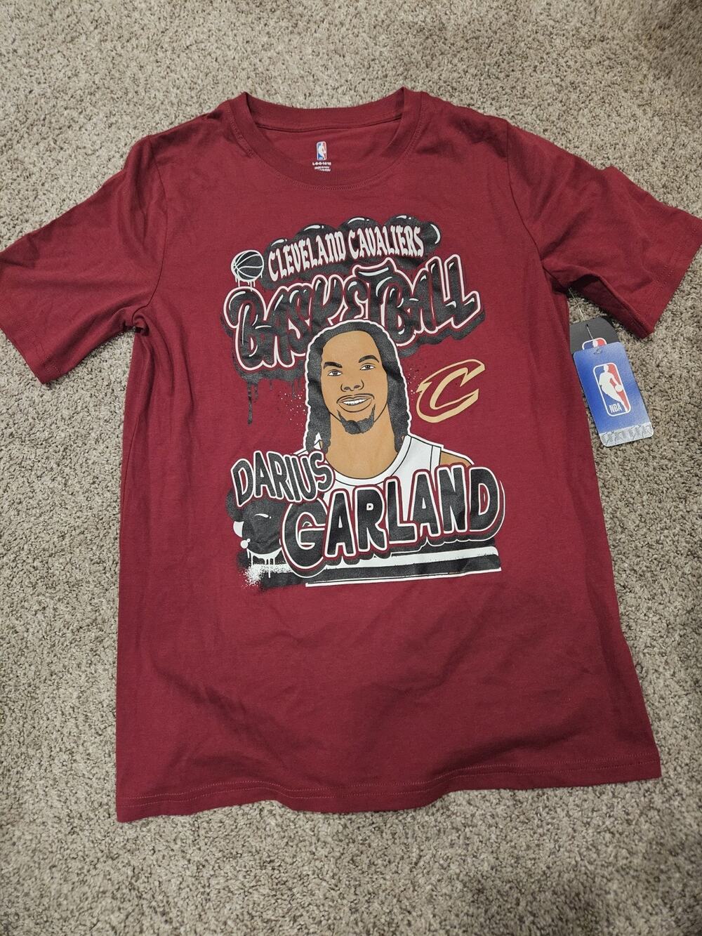 Outerstuff youth Cleveland Cavaliers Darius Garland red short-sleeve graphic...
